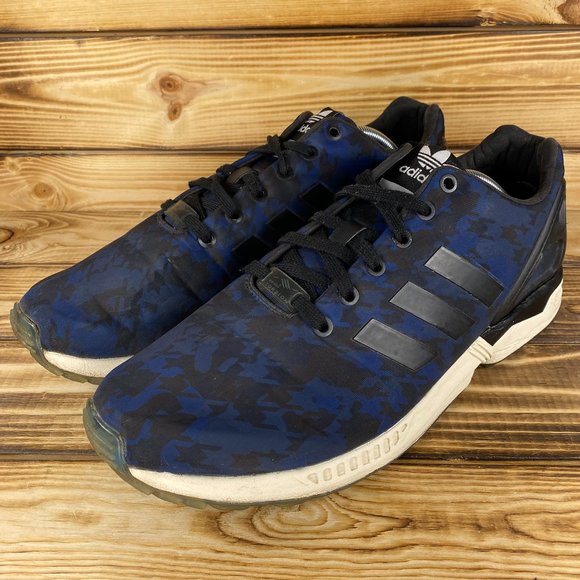 adidas Other - adidas Mens Zx Flux Blue Black Torsion Athletic Running Shoes B32739 Size 11